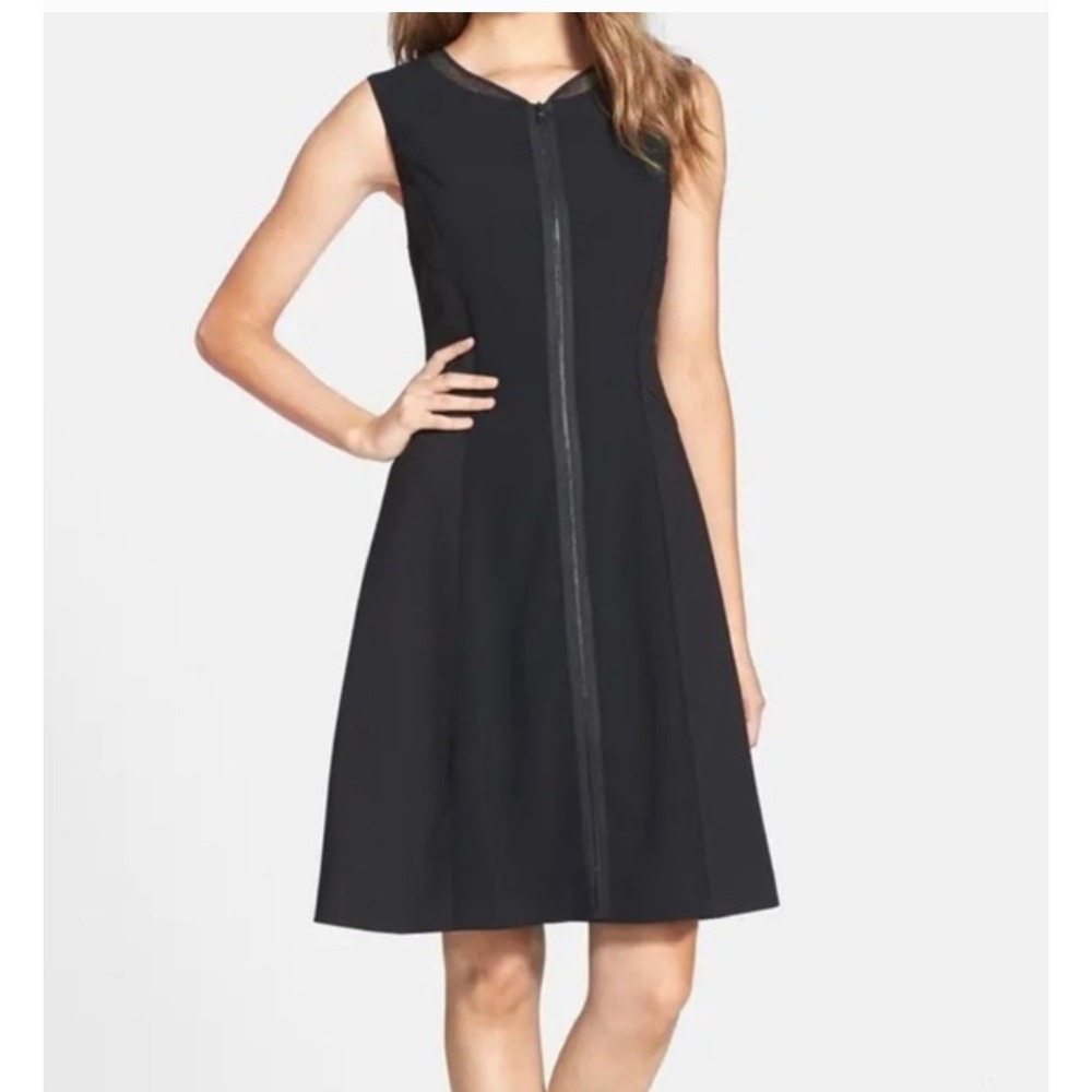 T Tahari Dress Size 6 Black Sleeveless Fit & Flare Dress A-Line Career Party 🖤